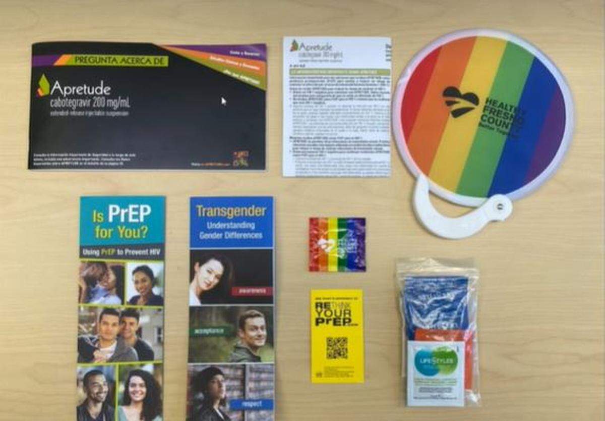 A screengrab of an image shared June 10, 2025, at a Fresno County Board of Supervisors meeting that shows what was handed out by the Health Department at Fresno Pride. 